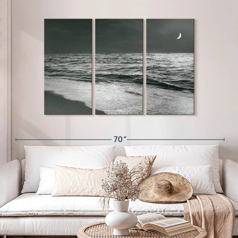 Gillard Moonrise Beach BW, H 32 po x l 50 po