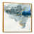 Toile avec cadre flottant or