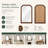 CUFEFi Boho Solid Wood Rounded Corner Mirror for Bathroom Bedroom Entryway and Living Room