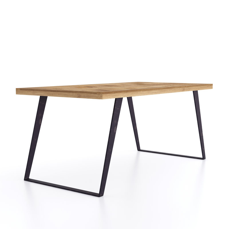 Agra Metal Base Dining Table, H76 x L175 x W90cm