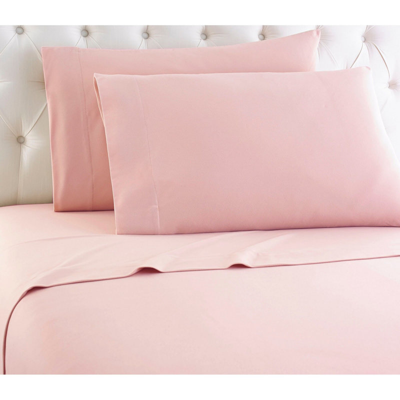 Micro Flannel® Solid Color Deep-Pocket Sheet Set, California King Sheet+Fitted Sheet + 2 Pillowcases, Charcoal