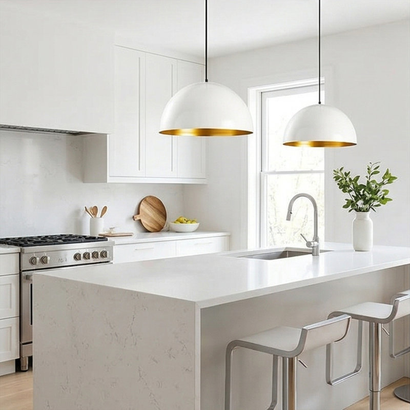 Aurelius 1-Light Adjustable Single Dome Pendant