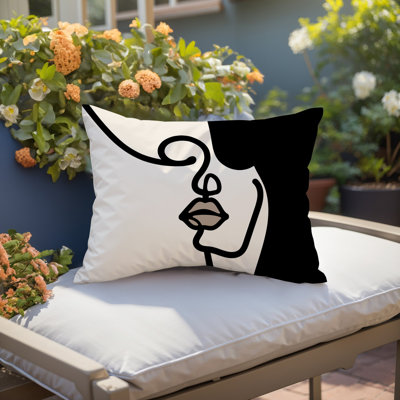Coussin lombaire réversible intérieur / extérieur Jai Abstract