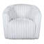 Fauteuil pivotant en velours blanc Mira-727034272