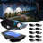Solar Fence Lights 12 Pack, Motion Sensor Outdoor Light with 3-Sided Lighting, 50 Lumens Solar Lights Outdoor Waterproof with 6000K/3000K Mode for Fence/Deck/Patio/Pool