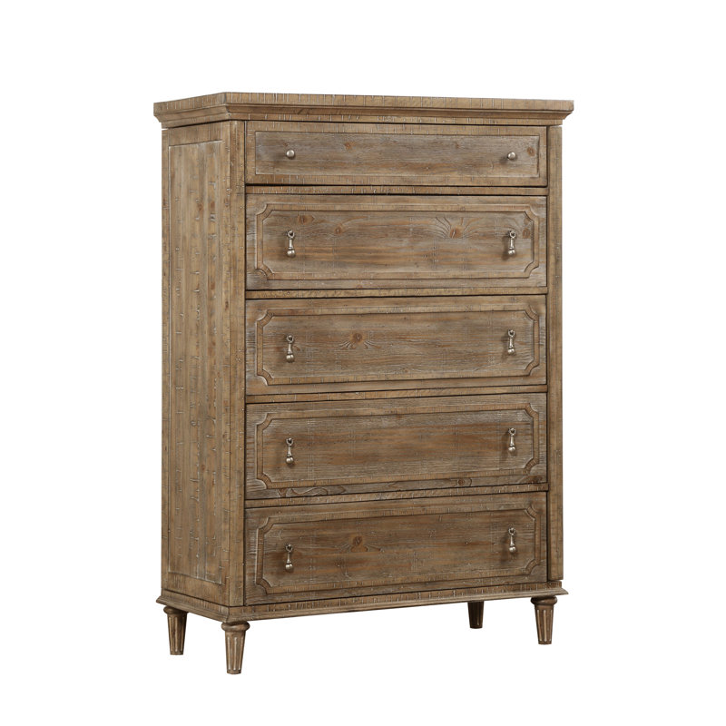 Commode 5 tiroirs Taupe