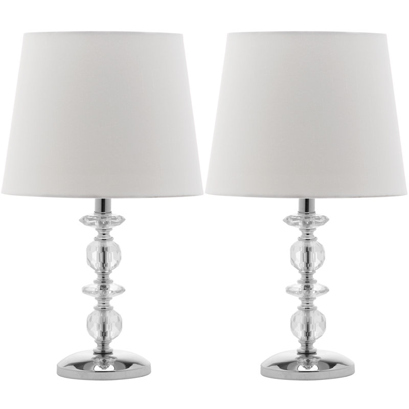 Daneysha Crystal Table Lamp, White
