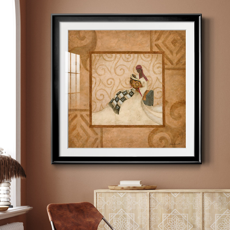 «A Mother's Love» - peinture encadrée, H 26,5 po x l 26,5 po x P 1,5 po, Papier encadré noir
