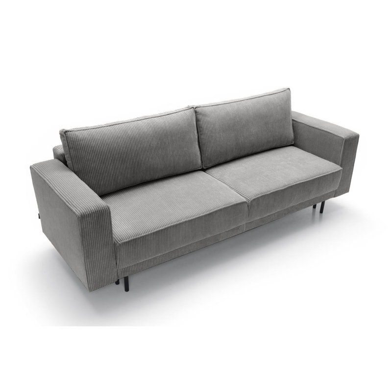 Lorent 3 Seater Corduroy Sofa, Grey