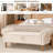 51” Storage Benches, End Of Bed Bench With Button-Tufted Large Upholstered Storage Ottoman Linen Window Bench With Storage Shoe Cabinet Bench, For Bedroom, Entryway, Closet, Beige