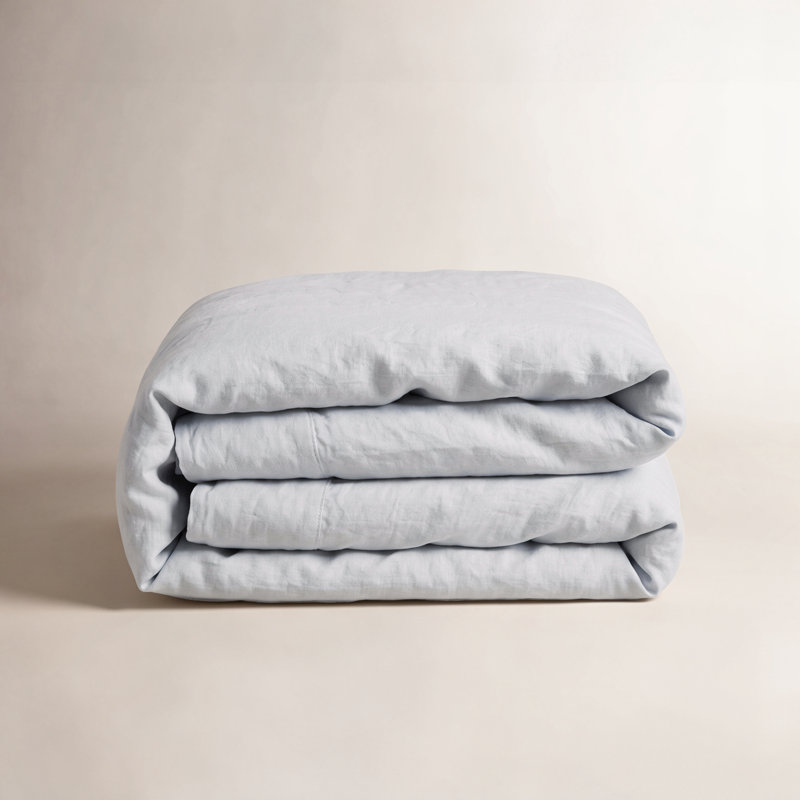 Lush Linen Duvet Cover, Sky, Full/Queen Duvet Cover