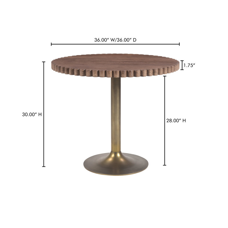 Nomi Round Solid Oak Dining Table