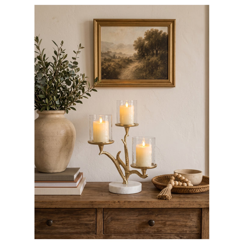 Porte-bougie Gold Branch