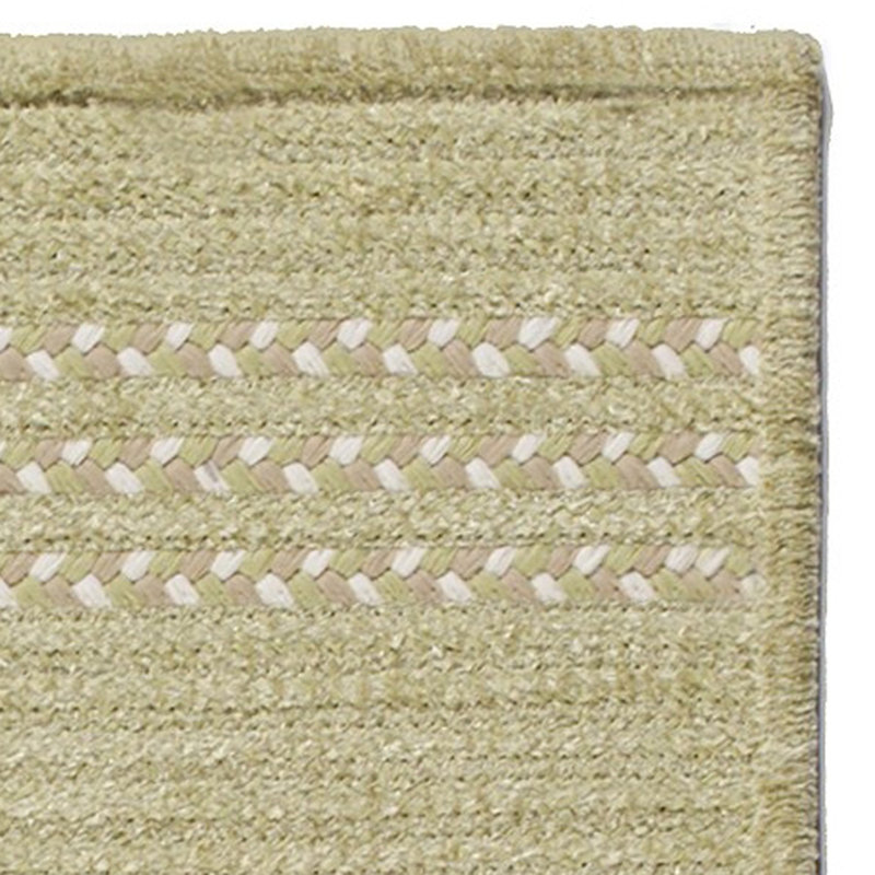 Tapis vert tressé Macide, Carré 9 pi