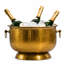Hammered Gold Aluminium Champagne & Wine Cooler for 6 Bottles, Ice Bucket, Handmade-599420879