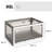 Extra Large Collapsible Storage Box Bin, 5 Side Clear Open Access Stackable w/ Lid-1805913307