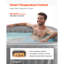 Spa gonflable carré pour 4 à 6 personnes 72,8 x 26 pouces portable 130 jets