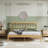 12'' Solid Wood Bamboo Platform Bed Frame with Wavy Headboard, Metal Slats, No Box Spring Needed-126376342-108620994