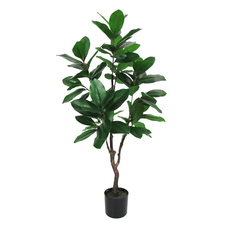Artificial Magnolia Leaf Tree in Pot, 48" H x 25" W x 25" D
