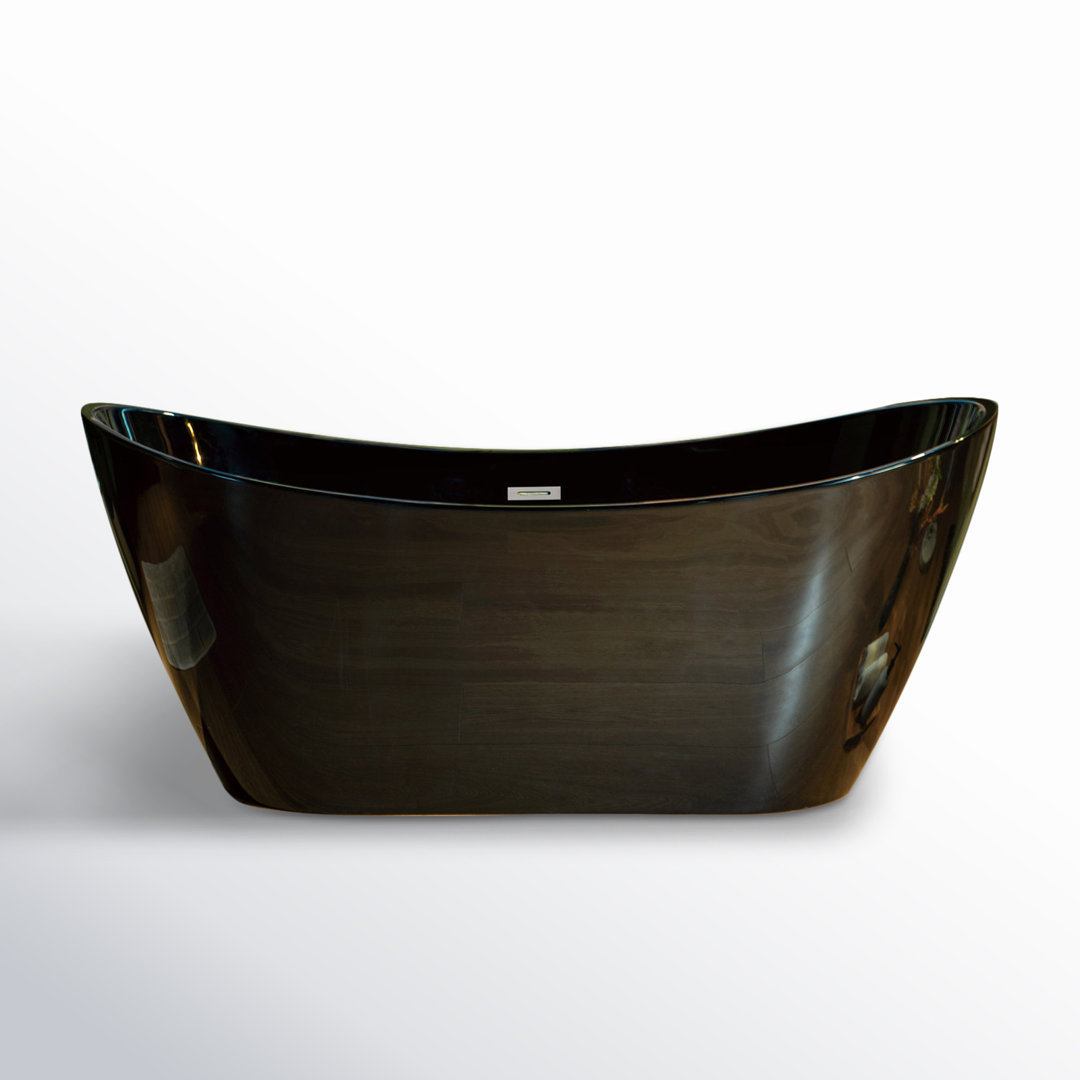 67'' x 32'' Freestanding Soaking Acrylic Bathtub WoodBridge 