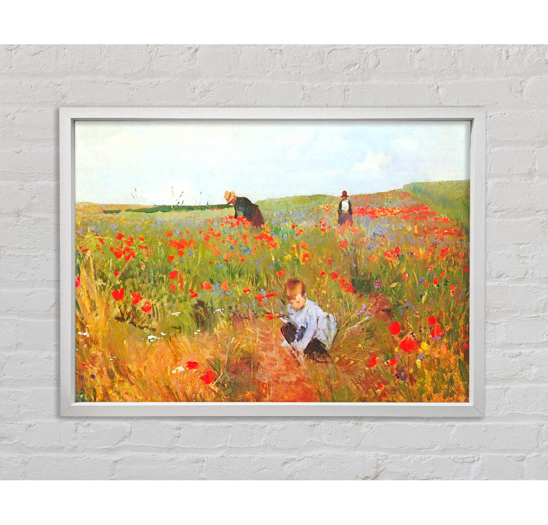 Cassatt Poppy In The Field - Einzelner Bilderrahmen Kunstdrucke auf Leinwand