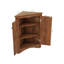 Armoire de coin triangulaire avec tablettes réglables et portes élégantes-688242973