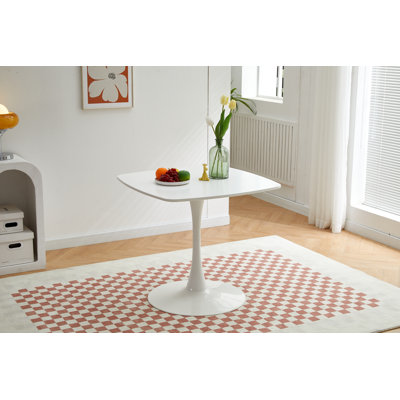 Compact Round Pedestal Dining Table for Small Spaces by George Oliver