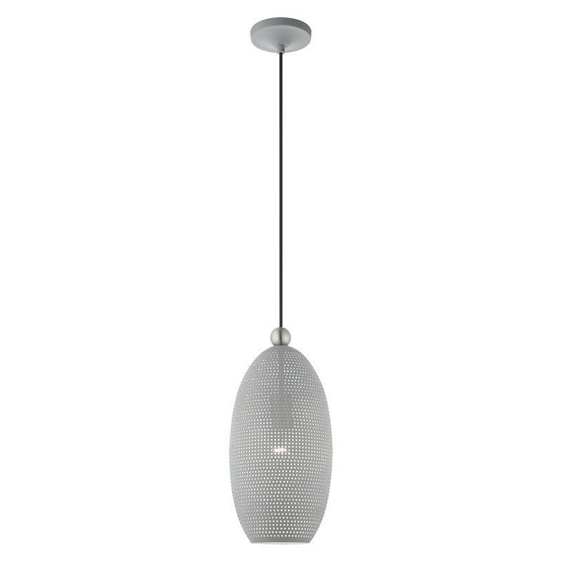 Luminaire suspendu géométrique 1 lumière Bion, Gris nordique