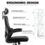 Tunney Ergonomic Height-Adjustable Mesh Office Chair with Headrest-696389716
