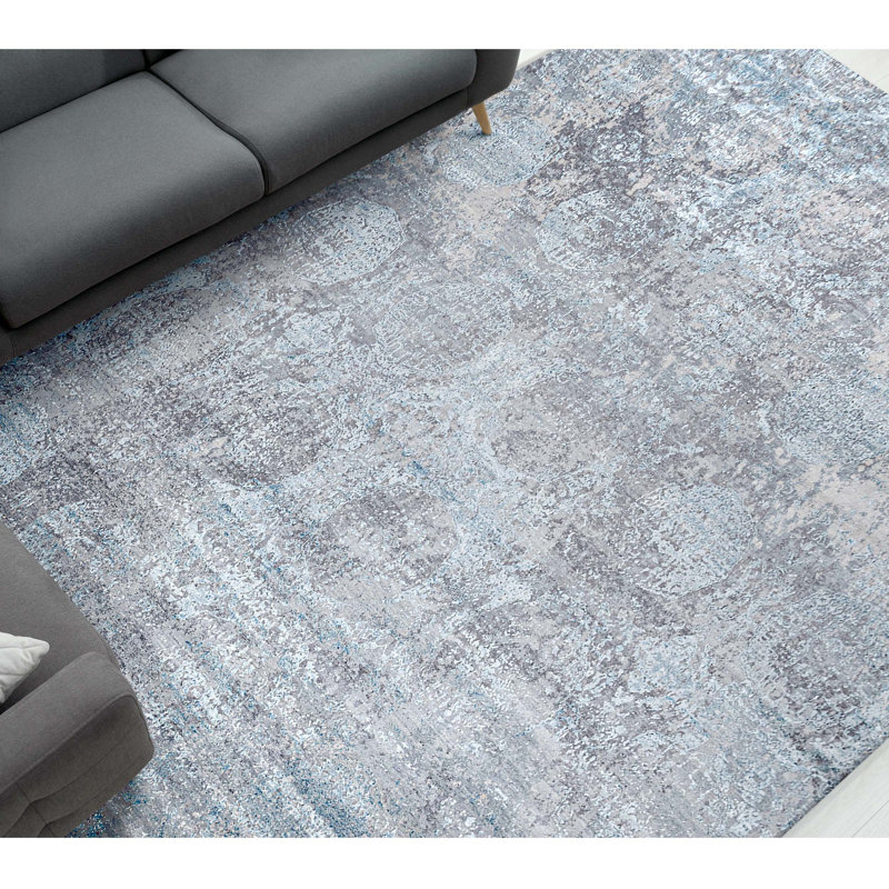 Handmade Silk and Wool Area Rug