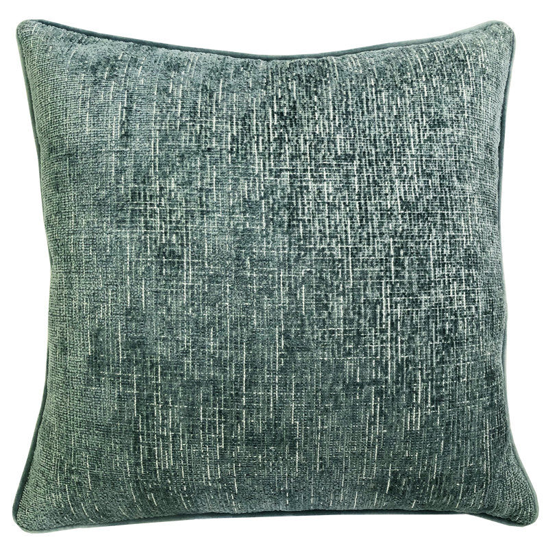 Joelle Square Pillow Cover & Insert, Denim