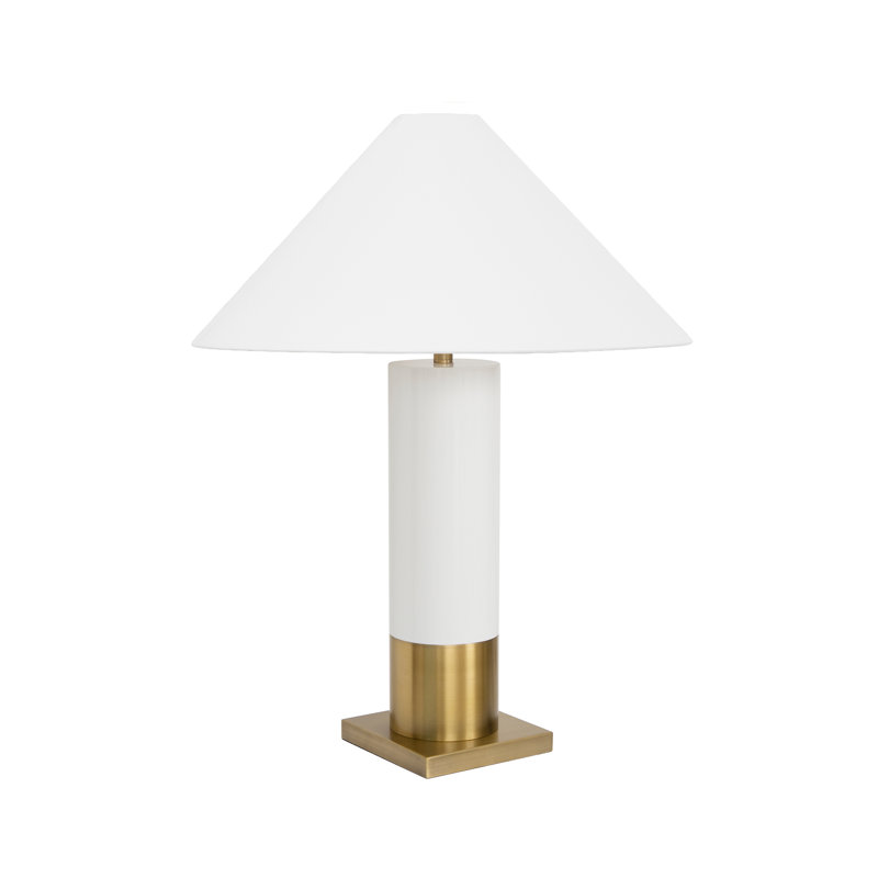 Bishop Table Lamp, Glossy White Lacquered