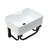 Mocoloo 16"L x 12"W Wall Mount Ceramic Rectangular Console Bathroom Sink with One Faucet Hole and Bracket Base-125360023-125360019