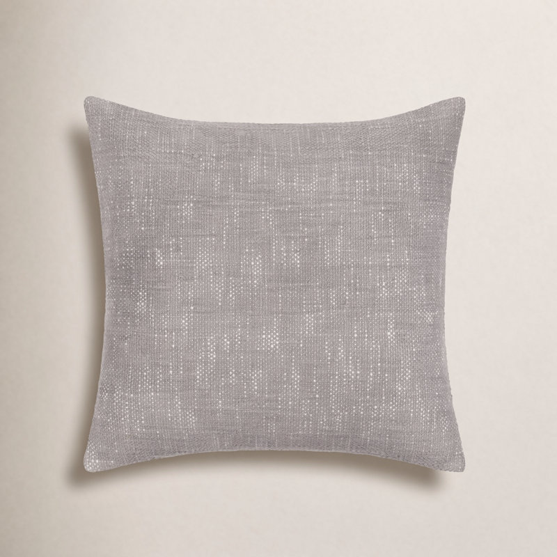 Bertha Throw Pillow, Polyester/Polyfill, 22" x 22", Medium Gray/Cream
