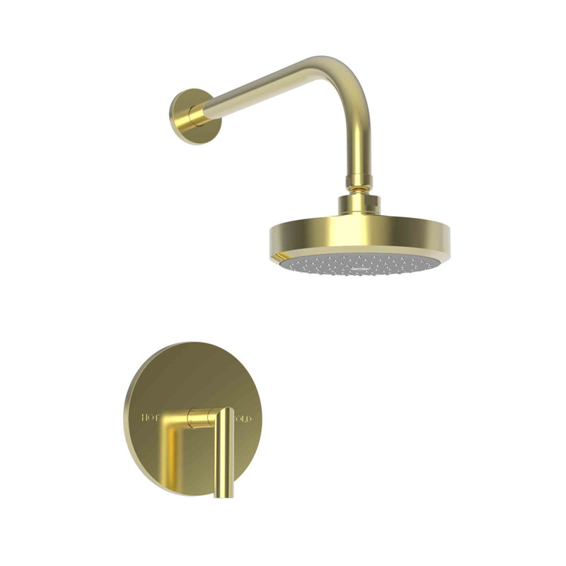 Pavani Balanced Pressure Shower Trim Set with Shower Head, Forever Brass - PVD