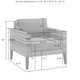 Spring Patio Chair with Cushions and Ottoman