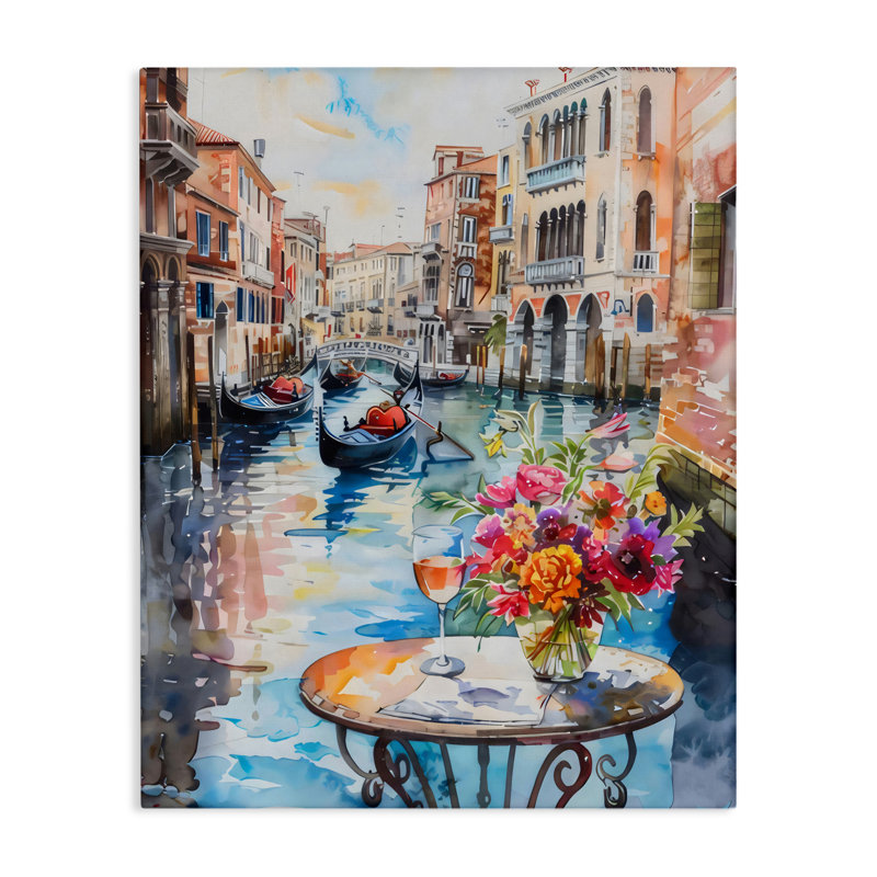 «Quiet Canal City View Canvas», conception par LSR Creative Studio, H 40 po x l 30 po