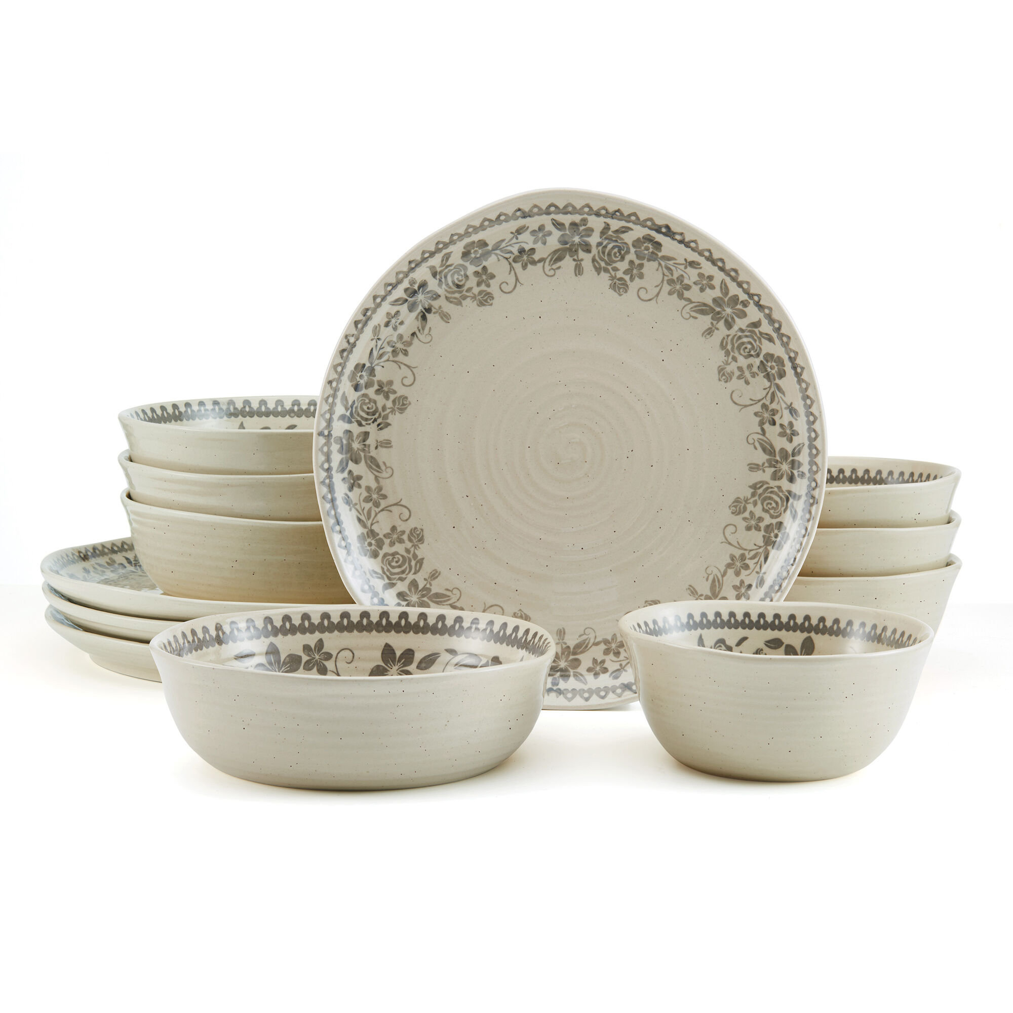 Pfaltzgraff Hayden 12-Piece Stoneware Dinnerware Set, Service for 4 | Wayfair