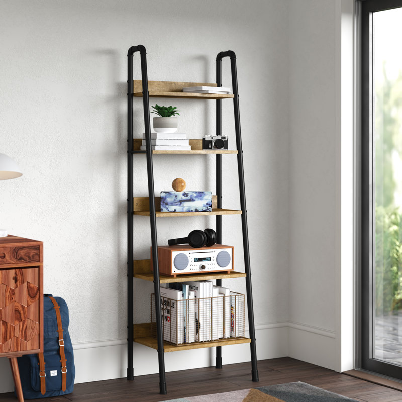 170 cm H x 56 cm W Iron Ladder Bookcase