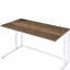 Bureau d'écriture en noyer et blanc avec port USB-219654545
