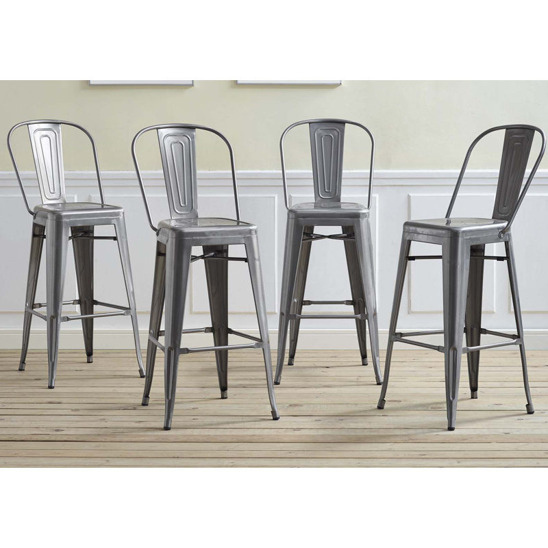 Tabouret de bar Promenade par Modway, Métal industriel
