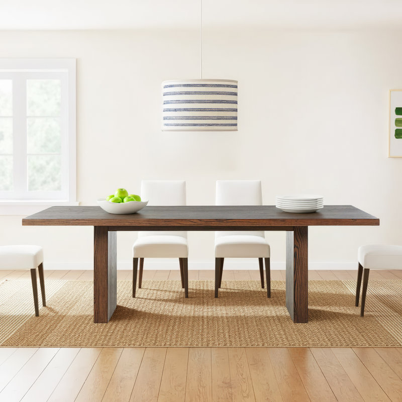 Castille Oak Dining Table, Dark Brown