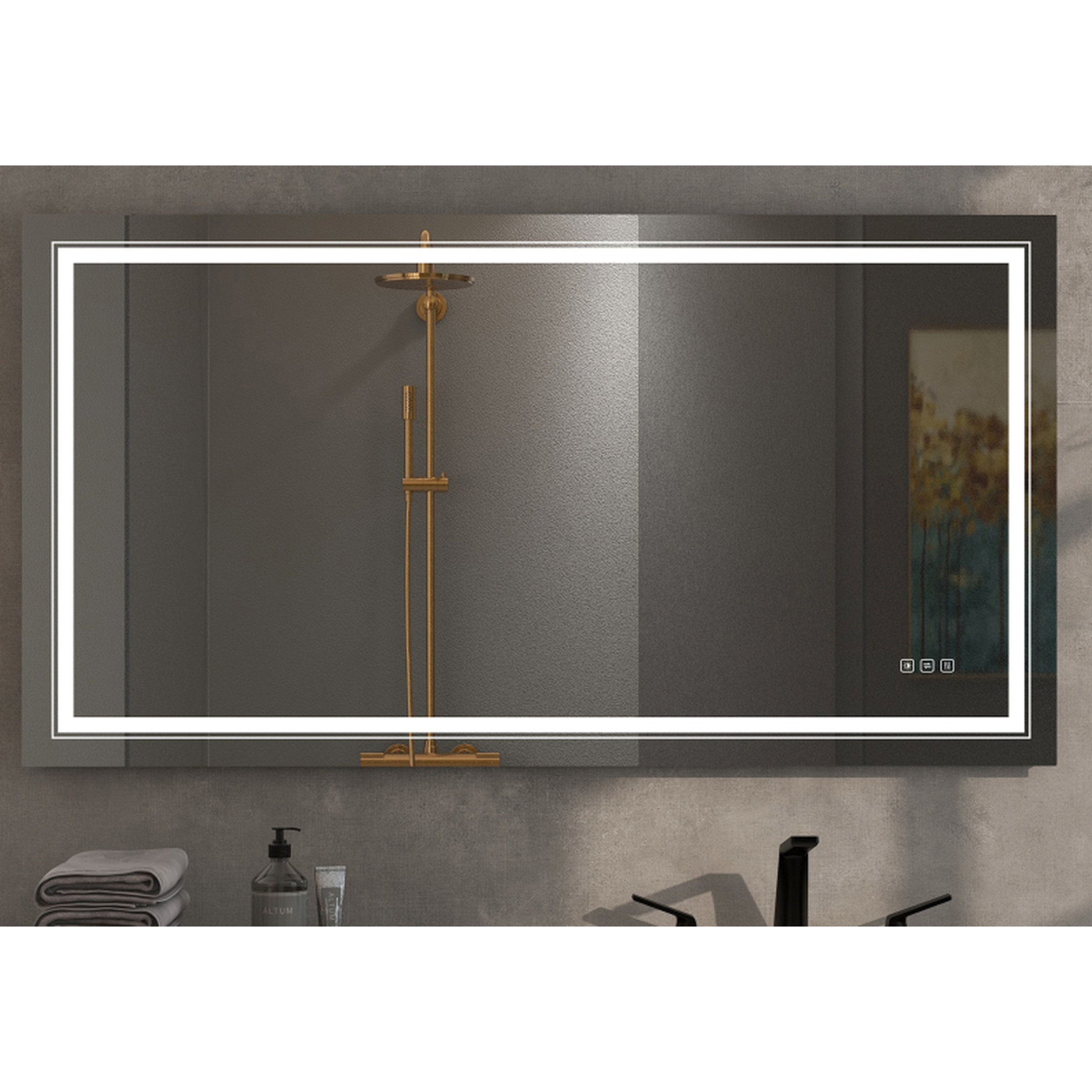 Ivy Bronx 6028 Inch Bathroom Led Fogging Mirror - Tempered Lens ...