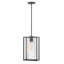 Pax Satin Black 1 -Bulb 15.25" H Outdoor Hanging Lantern