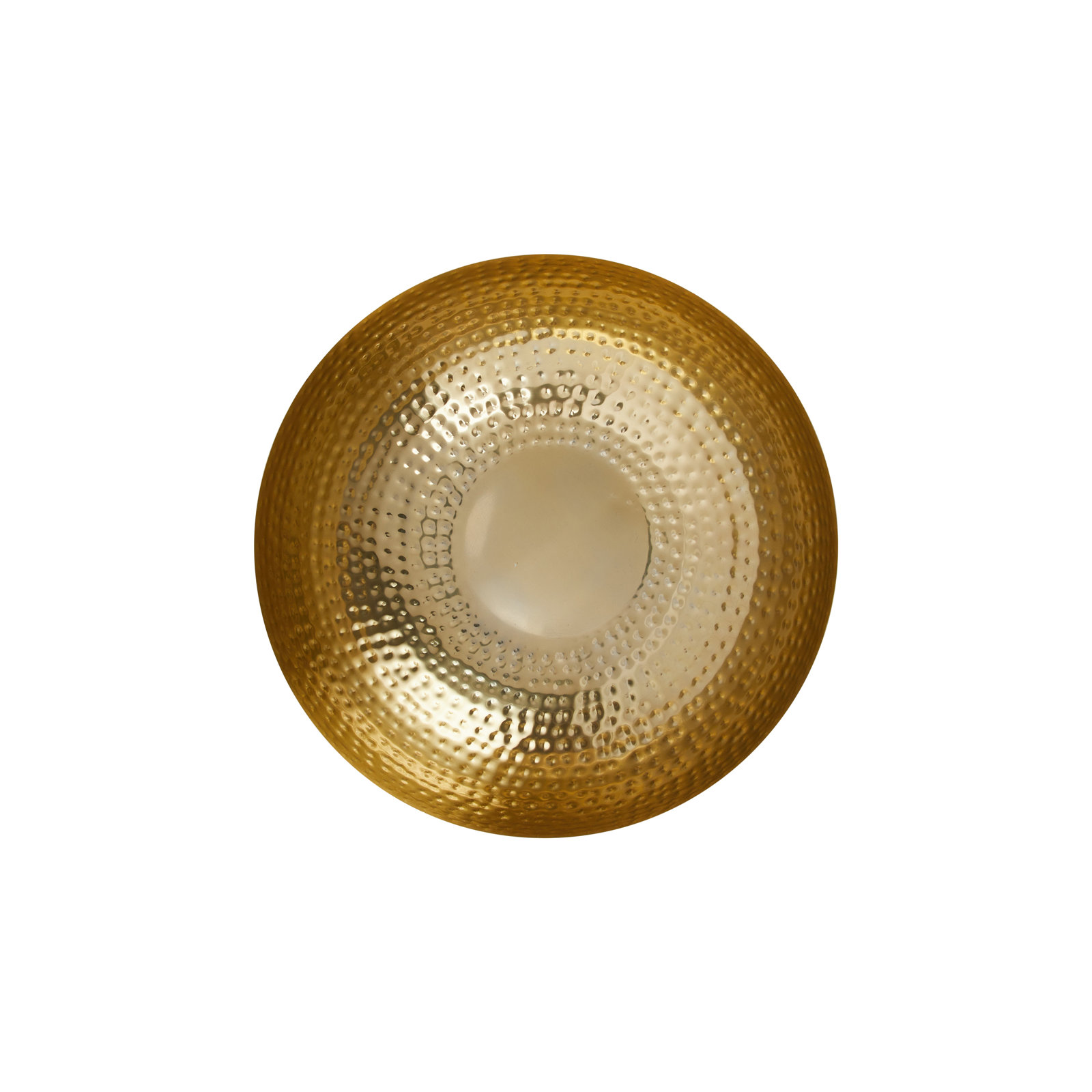 Rosy 14" W Handmade Hammered Iron Decorative Bowl , Gold