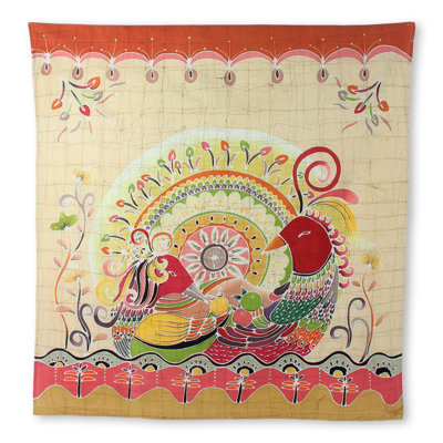 Hand Woven Plastic / Acrylic Tapestry