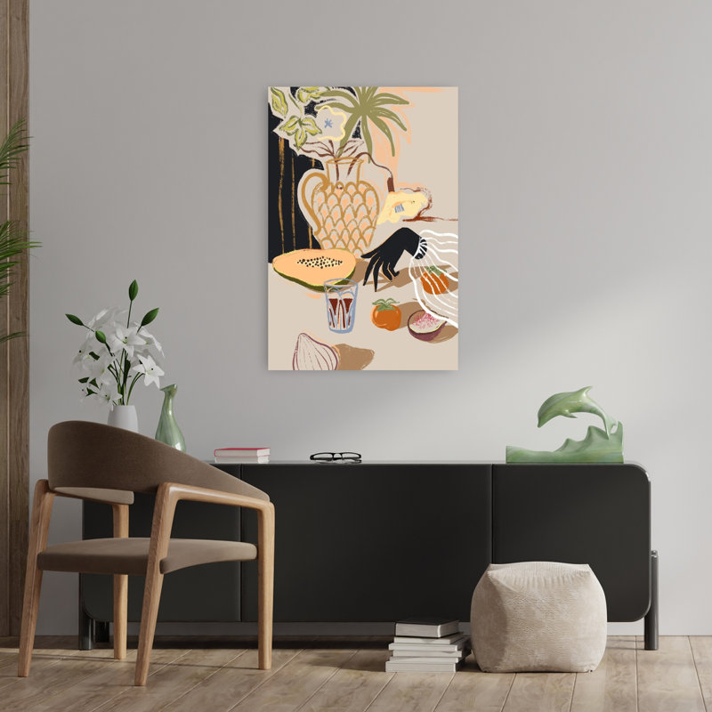Art contemporain Art floral coloré, H 36 po x l 24 po