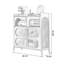 Buffet en noyer massif de style Mid-Century