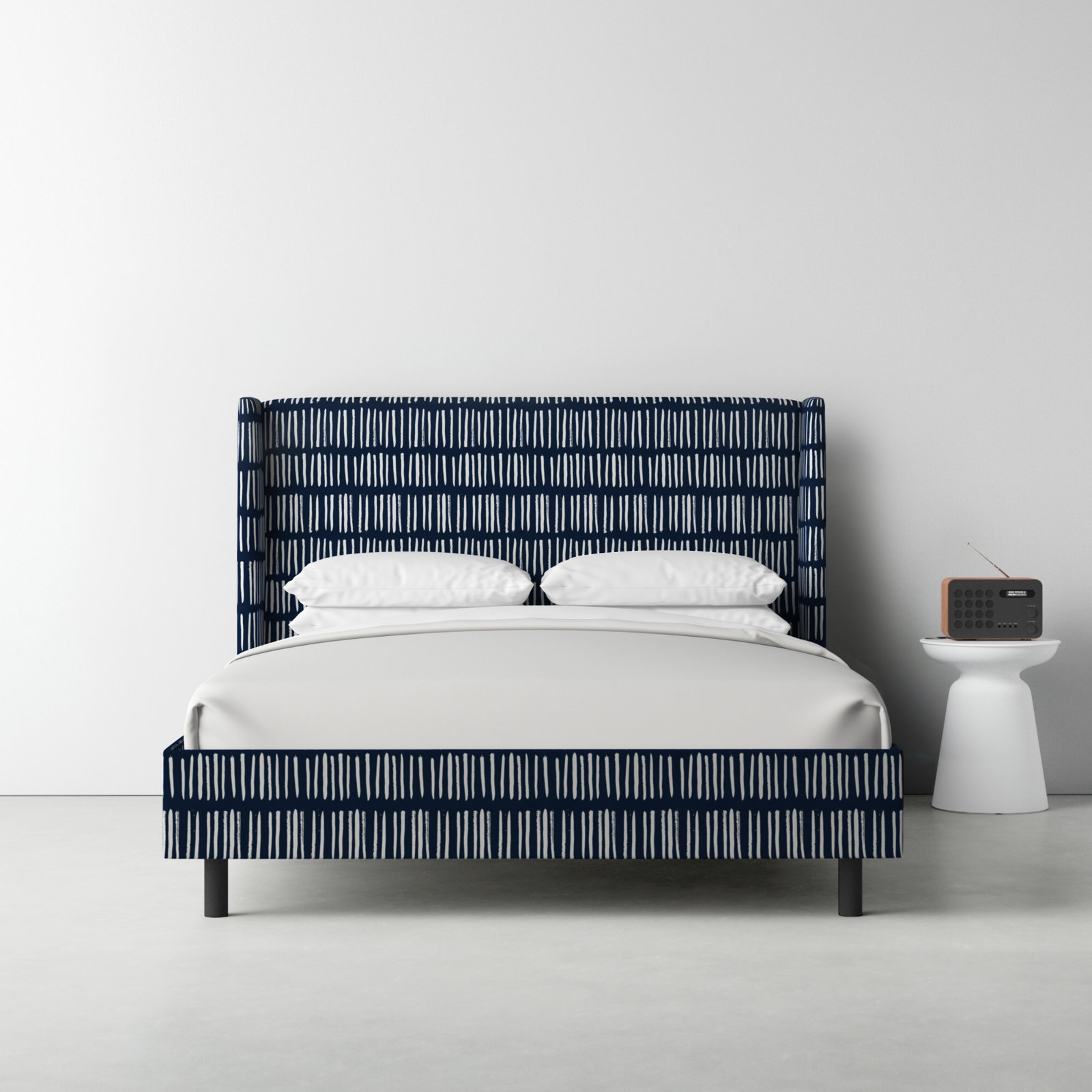 Lapa Wingback Bed, California King, Dash Navy