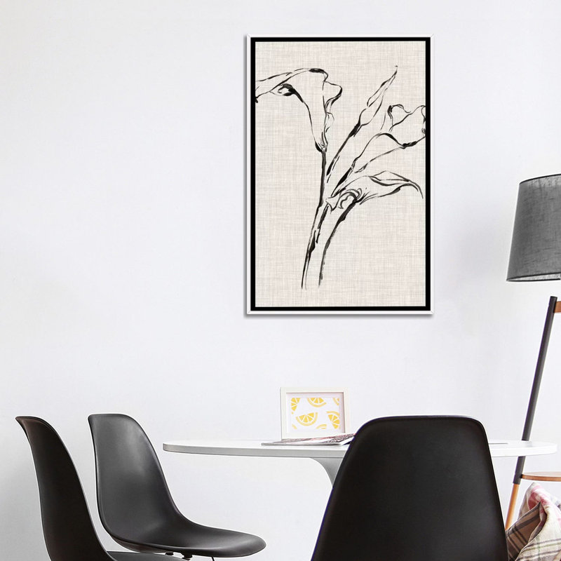 "Floral Ink Study IV" par Ethan Harper, reproduction d’art sur toile, Aucun mat, H 40 po x l 26 po x P 1,5 po